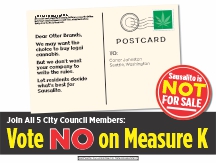 No on K Postcard